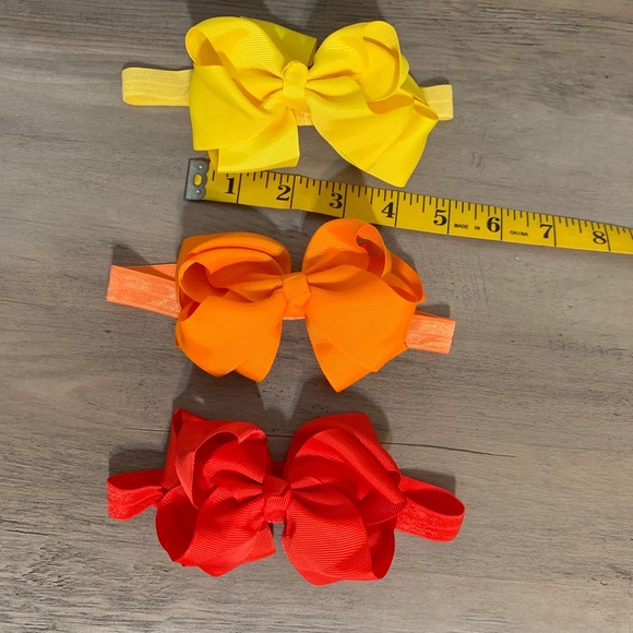 Ribbon Hair Bow Elastic Headband Set of 6, new - Picture 3 of 8